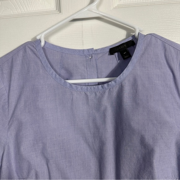 J. Crew size 4T (tall) button back bell sleeve blouse, peri blue, preppy - Picture 6 of 7